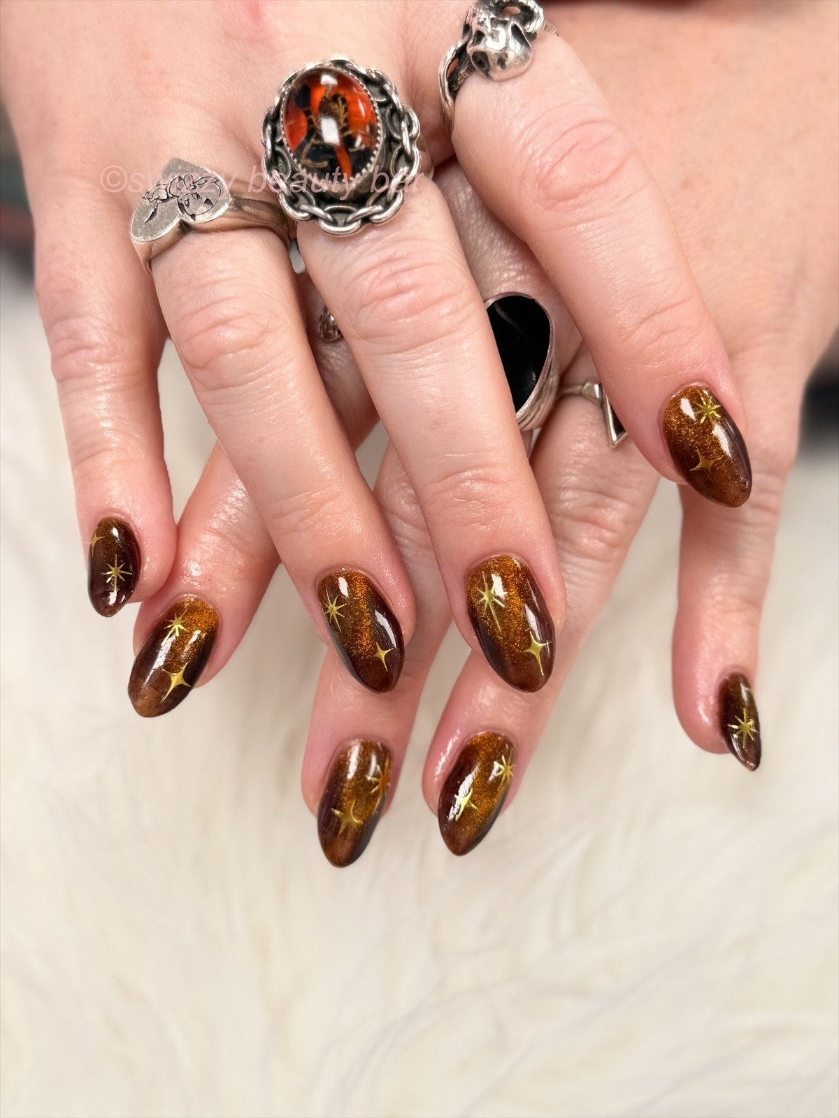 3D Bow & Crown Jewelry nail art at Swizzy Beauty Bar, Japanese gel nails Flushing NY